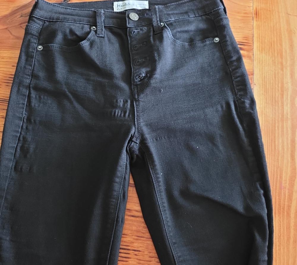 Mudd Junior Black Skinny Button-Fly Jeans